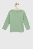 Бавовняний лонгслів для немовлят United Colors of Benetton колір зелений (2999958)