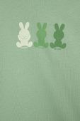 Бавовняний лонгслів для немовлят United Colors of Benetton колір зелений (2999958)