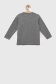 Дитячий бавовняний лонгслів zippy колір сірий з принтом (3158606)