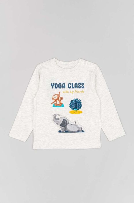 Дитяча бавовняна футболка zippy колір білий з принтом (3116438)