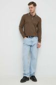 Лонгслів Polo Ralph Lauren чоловічий колір коричневий однотонний