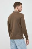 Лонгслів Polo Ralph Lauren чоловічий колір коричневий однотонний