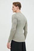Лонгслів для тренувань adidas Performance колір зелений однотонний