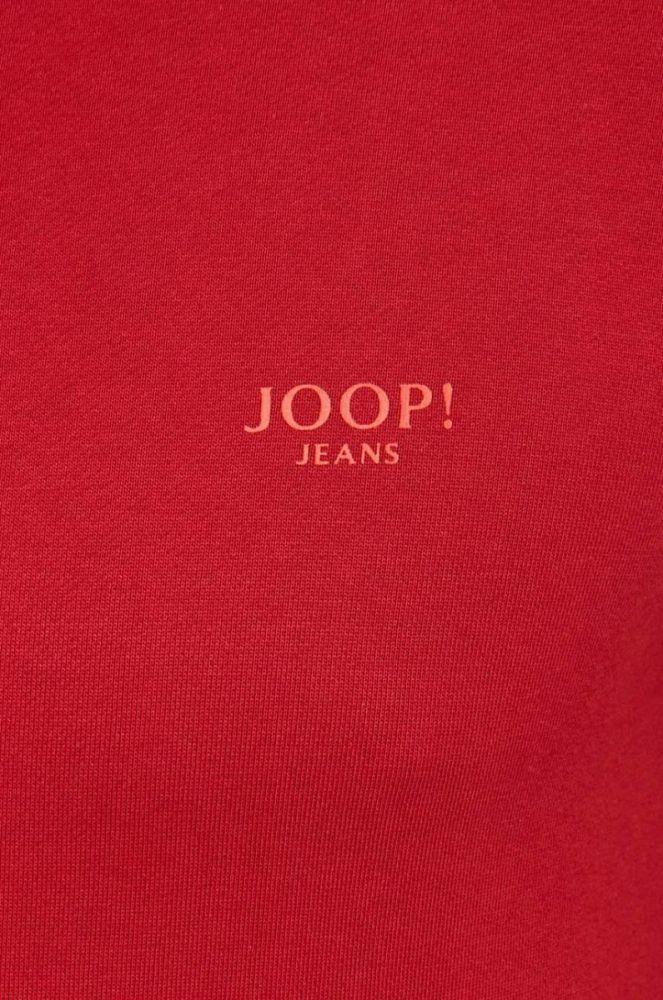 Бавовняна кофта Joop! чоловіча колір червоний з принтом фото 5