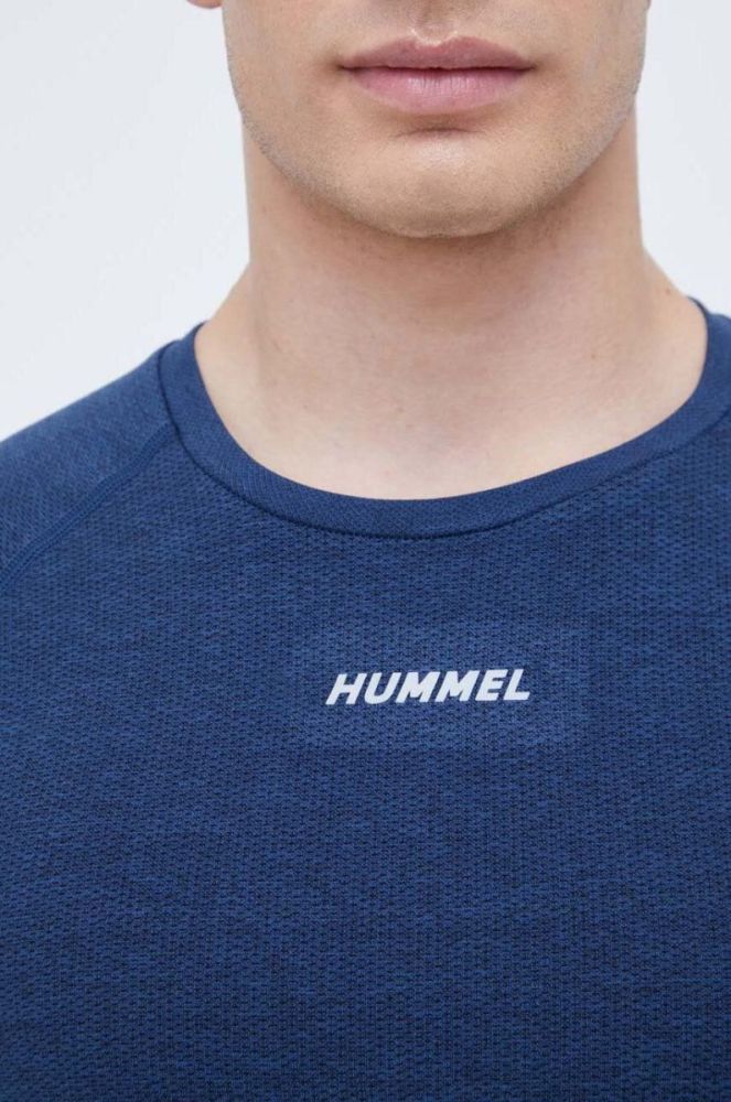 Лонгслів для тренувань Hummel Mike з принтом колір блакитний фото 5