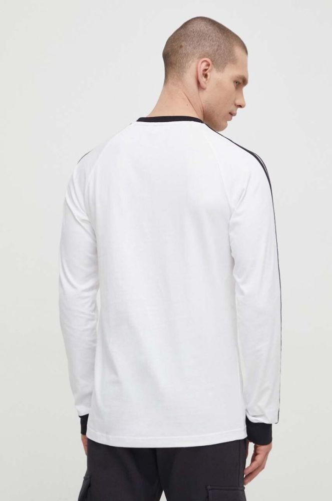 Бавовняний лонгслів adidas Originals колір білий візерунок IA4879-WHITE фото 3