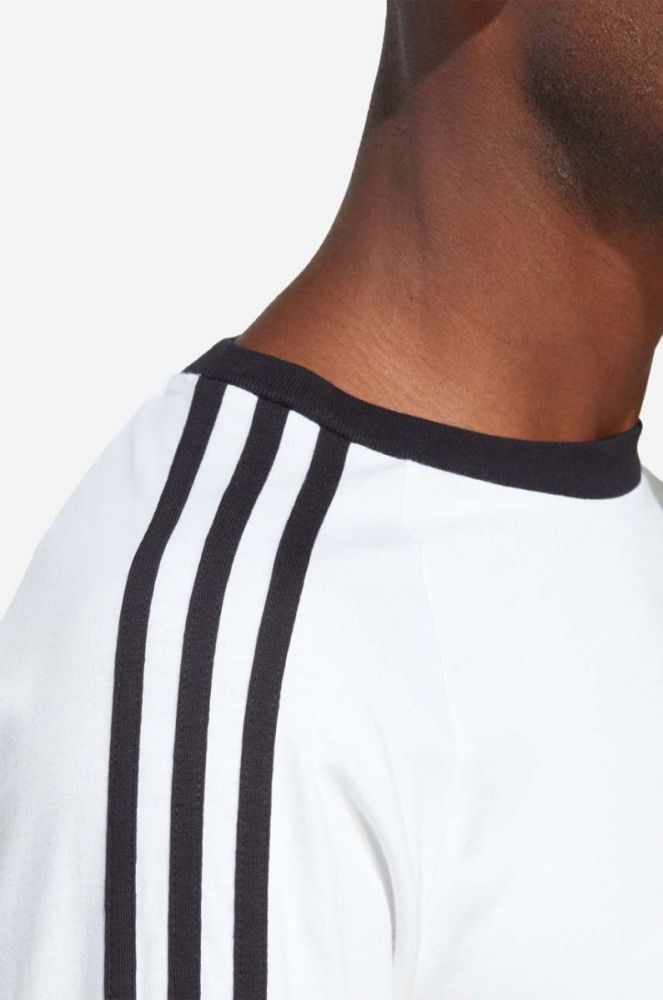 Бавовняний лонгслів adidas Originals колір білий візерунок IA4879-WHITE фото 7