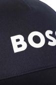 Дитяча бавовняна кепка BOSS колір синій з принтом (3069172)