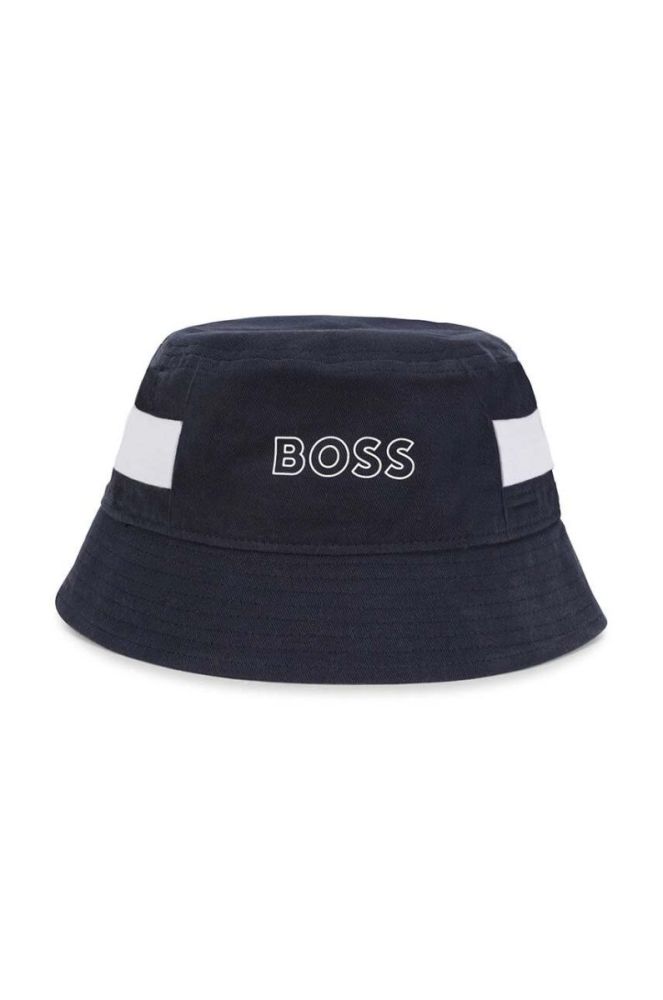 Дитяча бавовняна панама BOSS колір синій з бавовни (3197077) фото 2