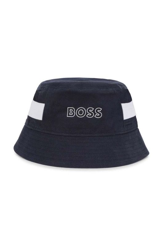 Дитяча бавовняна панама BOSS колір синій з бавовни (3197077) фото 2
