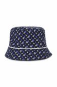 Дитячий двосторонній бавовняний капелюх BOSS колір синій з бавовни