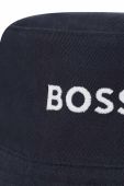 Дитячий двосторонній бавовняний капелюх BOSS колір синій з бавовни