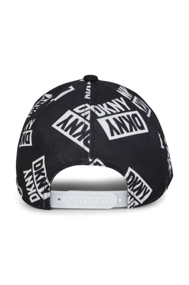 Дитяча шапка Dkny колір чорний візерунок фото 2
