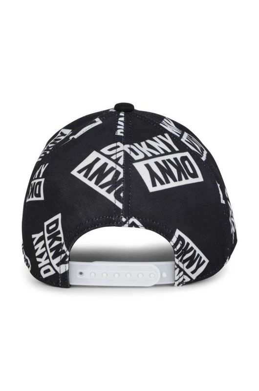 Дитяча шапка Dkny колір чорний візерунок фото 2