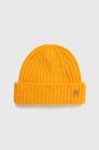 Шапка з домішкою вовни Tommy Hilfiger колір жовтий Шапка з домішкою вовни Tommy Hilfiger колір жовтий