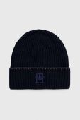 Шапка з домішкою вовни Tommy Hilfiger колір синій (2848690)