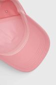 Бавовняна бейсболка Guess колір рожевий з принтом