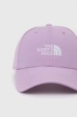 Кепка The North Face колір фіолетовий з аплікацією