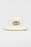 Бавовняний капелюх Twinset колір бежевий з бавовни Бавовняний капелюх Twinset колір бежевий з бавовни