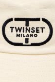 Бавовняний капелюх Twinset колір бежевий з бавовни