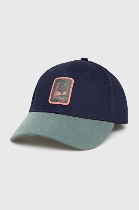 Бавовняна бейсболка Viking Sedona колір синій з аплікацією
