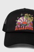 Кепка Billabong колір чорний з принтом
