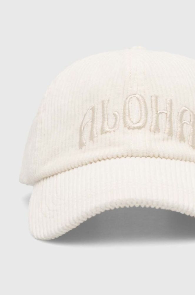 Бавовняна бейсболка Billabong колір білий з аплікацією фото 3