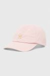 Бавовняна бейсболка Tommy Hilfiger колір рожевий з аплікацією Бавовняна бейсболка Tommy Hilfiger колір рожевий з аплікацією