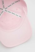 Бавовняна бейсболка Tommy Jeans колір рожевий з аплікацією (2973927)