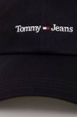 Бавовняна бейсболка Tommy Jeans колір чорний з аплікацією (2973924)