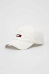 Бавовняна бейсболка Tommy Jeans колір білий з аплікацією (2983798) Бавовняна бейсболка Tommy Jeans колір білий з аплікацією (2983798)