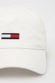 Бавовняна бейсболка Tommy Jeans колір білий з аплікацією (2983798)