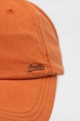 Бавовняна бейсболка Superdry колір помаранчевий однотонна (3018380)