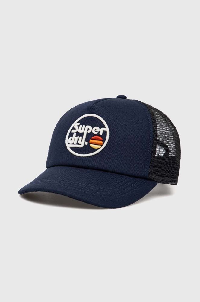 Кепка Superdry колір синій з аплікацією (3162824)