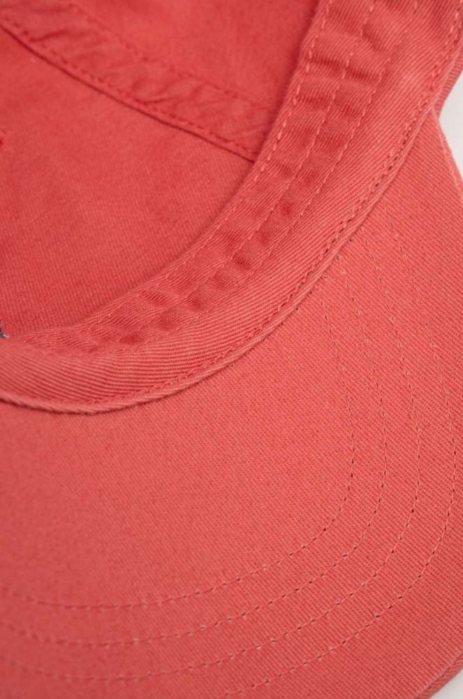 Бавовняна бейсболка Polo Ralph Lauren колір червоний однотонна (3260948) фото 4