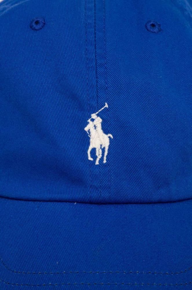 Бавовняна бейсболка Polo Ralph Lauren однотонна колір блакитний (3260950) фото 2