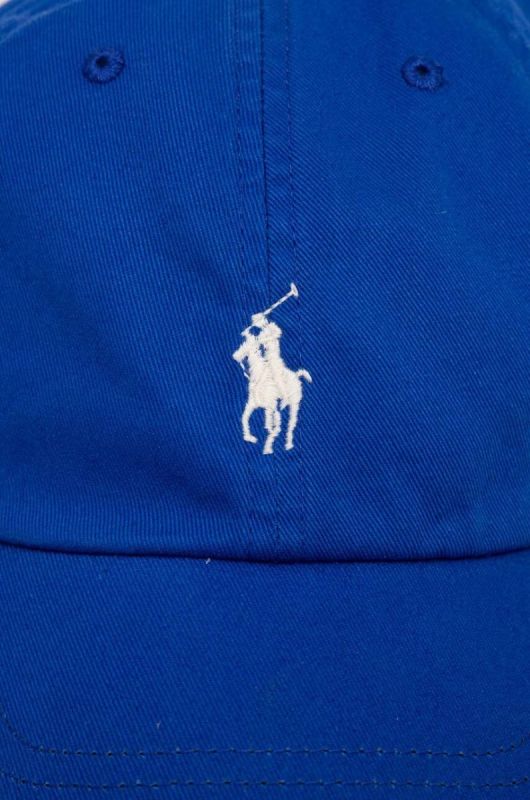 Бавовняна бейсболка Polo Ralph Lauren однотонна колір блакитний (3260950) фото 2