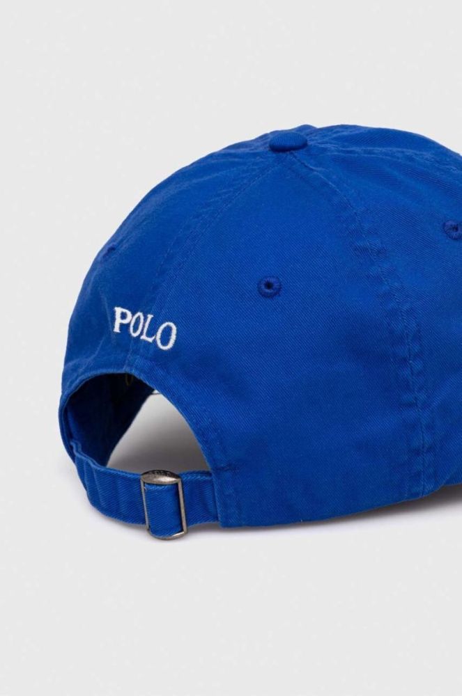 Бавовняна бейсболка Polo Ralph Lauren однотонна колір блакитний (3260950) фото 3