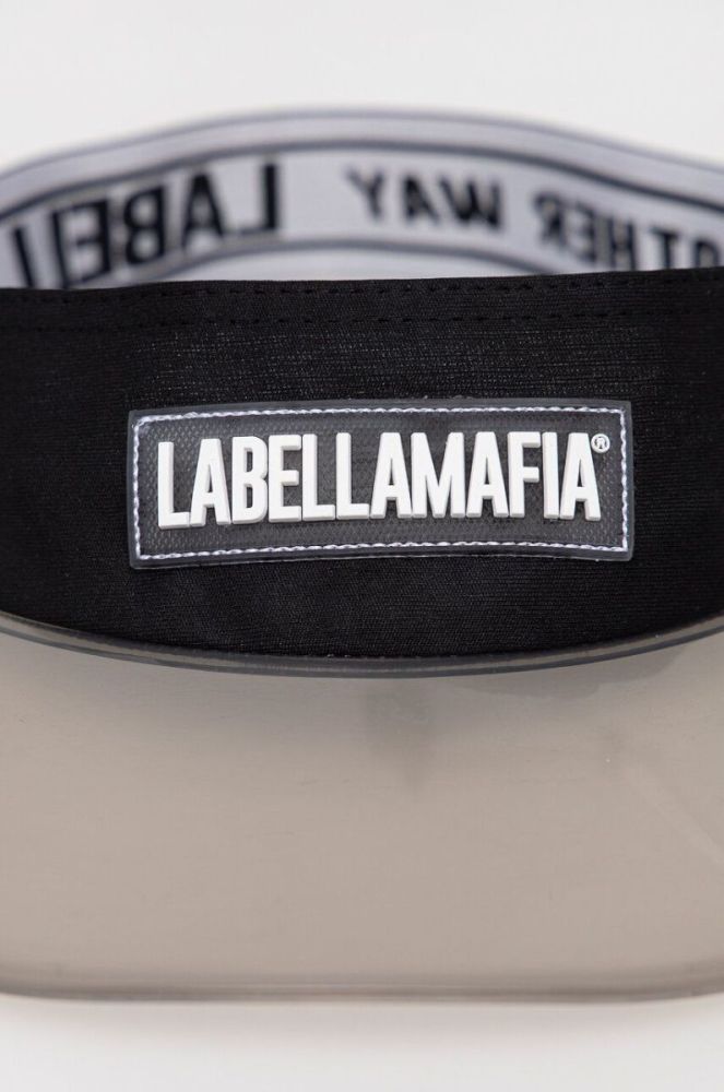 Козирок від сонця LaBellaMafia колір чорний однотонна фото 2