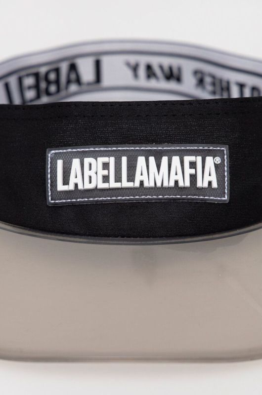 Козирок від сонця LaBellaMafia колір чорний однотонна фото 2