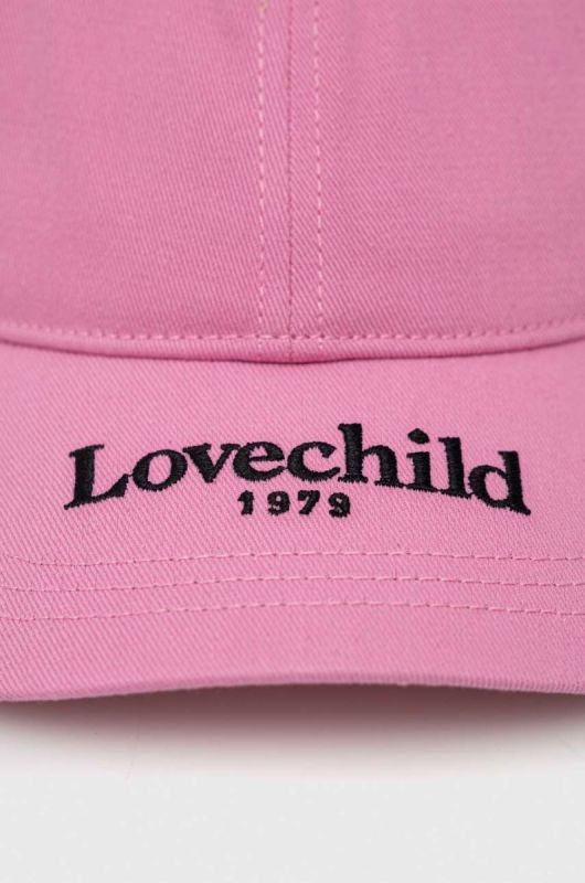 Бавовняна бейсболка Lovechild колір рожевий з принтом фото 2