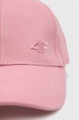 Бавовняна бейсболка 4F колір рожевий однотонна (3116445)