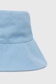 Бавовняний капелюх Patrizia Pepe з бавовни колір блакитний