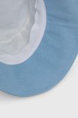 Бавовняний капелюх Patrizia Pepe з бавовни колір блакитний