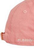 Дитяча бавовняна кепка Mini Rodini колір рожевий з аплікацією