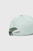 Бавовняна кепка Guess колір бірюзовий з аплікацією
