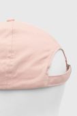 Дитяча бавовняна кепка United Colors of Benetton x Disney колір рожевий з принтом