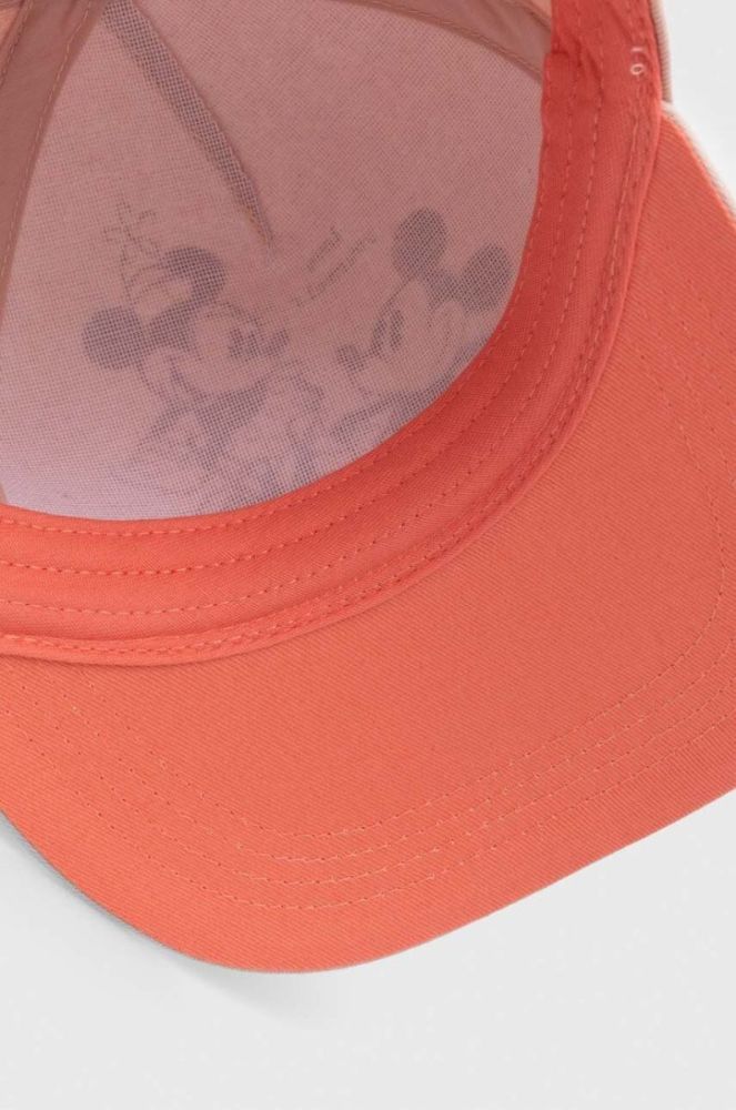 Дитяча бавовняна кепка United Colors of Benetton x Disney колір рожевий з принтом фото 4