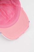 Дитяча бавовняна кепка United Colors of Benetton колір рожевий візерунок (3035644)
