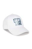 Дитяча бавовняна кепка Dkny колір білий з принтом